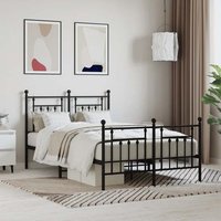 Attica Metal Small Double Bed In Black