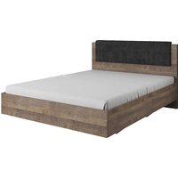 Akron Wooden King Size Bed In Grande Oak