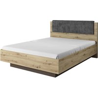 Alaro Wooden King Size Bed In Artisan Oak