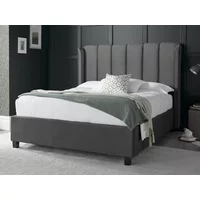 Bedmaster Aurora Grey Velvet Ottoman Bed Frame - 4ft6 Double