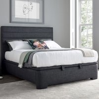 Alton Fabric Ottoman Storage Super King Size Bed In Slate