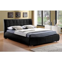 Dorado Faux Leather Super King Size Bed In Black