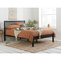 Birlea Nova Double Black Wooden Bed