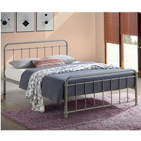 Miami Victorian Style Metal Small Double Bed In Pebble