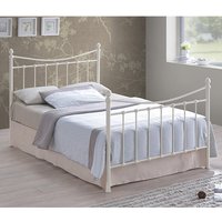 Alderley Metal King Size Bed In Ivory