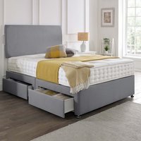 Classic Plain Divan Headboard Divan Set - Choice of Mattress & Optional Storage