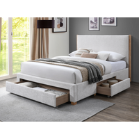 Snuggle Beds Chloe Storage Bed King Size Grey Silver Fabric Bed