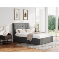 Snuggle Beds Harper Double Dark Grey Ottoman Bed