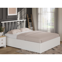 GFW Fusum Double White Ottoman Bed