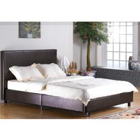 Heartlands Furniture Fusion Single Brown Faux Leather Leather Bed