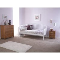 GFW Madrid Wooden Day Bed Only Single White Stowaway Bed