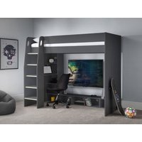 Julian Bowen Nebula Gaming Bed Single Anthracite High Sleeper