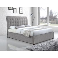 Time Living Hamilton Super King Light Grey Fabric Bed