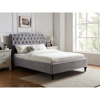 Limelight Rosa Super King Light Grey Fabric Bed