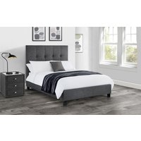 Julian Bowen Sorrento High Headboard Bed King Size Slate Grey Fabric Bed