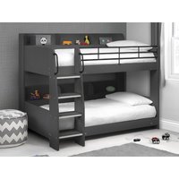 Julian Bowen Domino Bunk Bed Single Anthracite Bunk Bed