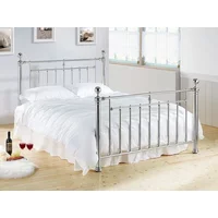 Time Living Alexander Chrome Metal Bed Frame - 4ft6 Double
