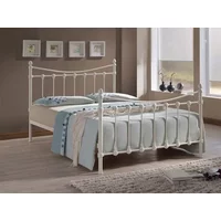 Time Living Florida Ivory Metal Bed Frame - 5ft King Size