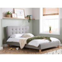 Birlea Stockholm Bed Double Grey Fabric Bed