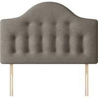 Victor - Super King Size - Buttoned Headboard - Dark Grey - Fabric - 6ft - Happy Beds