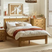 Amsterdam - Super King Size Low Foot End Solid Oak Wooden Bed Frame - 6ft - Happy Beds