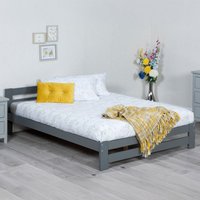 Xiamen - Small Double - Grey - Wood - 4ft - Happy Beds