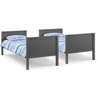 Maine - Single - Kids Wooden Bunk Bed Frame - Anthracite - 3ft - Happy Beds