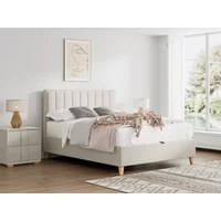 Bedmaster Rhodes Warmstone Velvet Fabric Ottoman Bed Frame - 5ft King Size