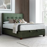 Walkworth - Super King Size - Fabric Ottoman Storage Bed - Green - Fabric - 6ft - Happy Beds