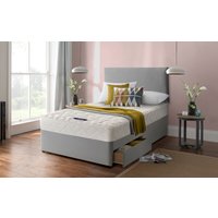 Silentnight Vilana Limited Edition Miracoil Divan Bed Set, Single, No Headboard Required, No Storage, Sandstone
