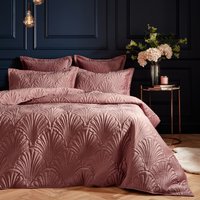 Paoletti Palmeria Duvet Cover Set - Blush Cotton - Size Super King