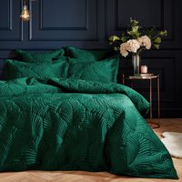Paoletti Palmeria Duvet Cover Set - Emerald Cotton - Size Super King