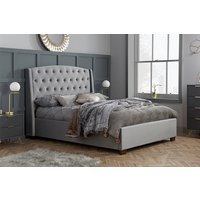 Birlea Balmoral Grey Velvet Fabric Bed, Super King